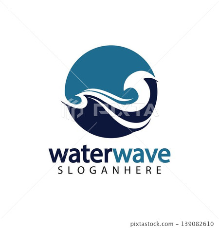 water wave logo design template water wave logo design template 139082610