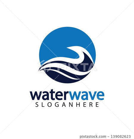 water wave logo design template water wave logo design template 139082623