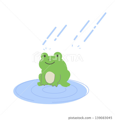 青蛙插圖,雨季主題,圖標集,繡球花,雨傘,彩虹,可愛。 青蛙插圖,雨季主題,圖標集,繡球花,雨傘,彩虹,可愛。 139083045
