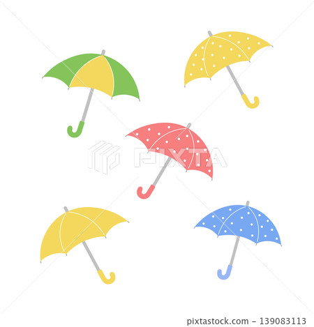 色彩繽紛的雨傘插圖 - 雨季主題 - 雨天 - 雨季 139083113