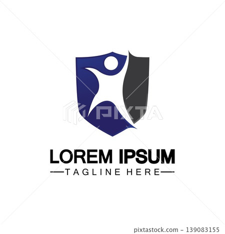 People shield icon.Life Insurance logo, protect human or insurance concept logo vector illustration design isolated on white background People shield icon.Life Insurance logo, protect human or insurance concept logo vector illustration design isolated on white background 139083155