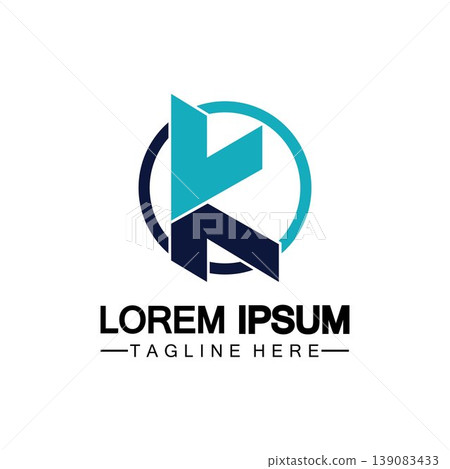 Letter K logo icon illustration design template.Graphic Alphabet Symbol for business finance logotype. Graphic Alphabet Symbol for Corporate Business Identity. 139083433