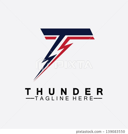 Letter T Thunder electric lightning logo vector illustration design.Flash T Letter Logo, Electrical Bolt Logo Vector Letter T Thunder electric lightning logo vector illustration design.Flash T Letter Logo, Electrical Bolt Logo Vector 139083550