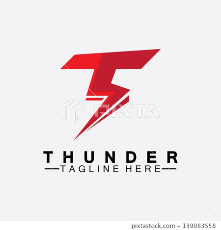 Letter T Thunder electric lightning logo vector illustration design.Flash T Letter Logo, Electrical Bolt Logo Vector Letter T Thunder electric lightning logo vector illustration design.Flash T Letter Logo, Electrical Bolt Logo Vector 139083558