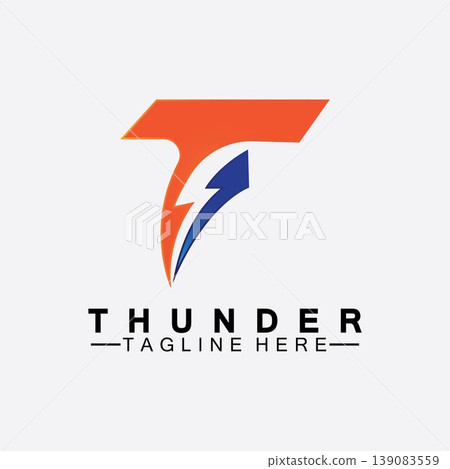Letter T Thunder electric lightning logo vector illustration design.Flash T Letter Logo, Electrical Bolt Logo Vector Letter T Thunder electric lightning logo vector illustration design.Flash T Letter Logo, Electrical Bolt Logo Vector 139083559