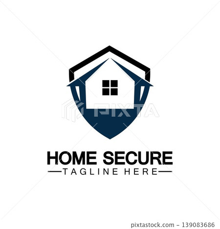Home secure logo, smart house logo design,Home protection logo design template. Vector shield and house logotype illustration. Home secure logo, smart house logo design,Home protection logo design template. Vector shield and house logotype illustration. 139083686