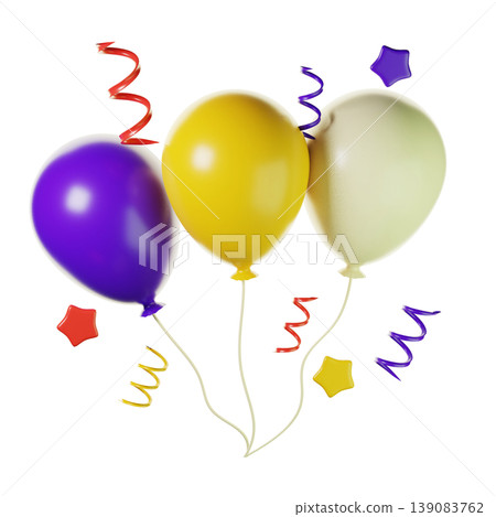 3d balloons, 3d new year icon 139083762