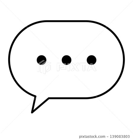 簡易對話氣泡圖示 002 簡易對話氣泡圖示 002 139083803