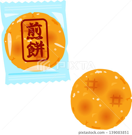 Individually packaged rice crackers Individually packaged rice crackers 139083851