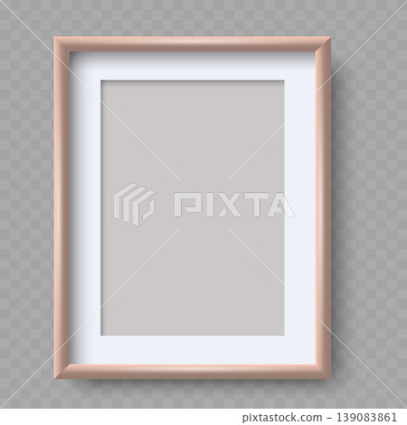 Realistic Square Picture Frame Mockup. Vector 139083861