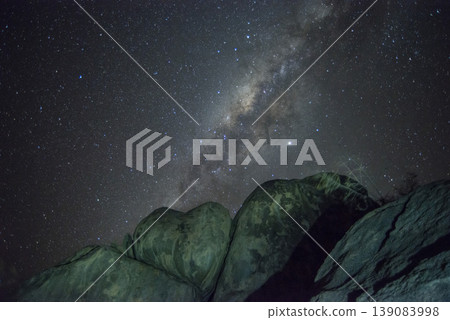 Milky Way above rocks 139083998