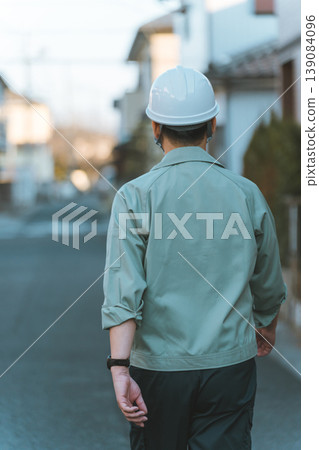 blue collar worker, laborer, hardhat 139084096