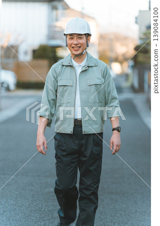 blue collar worker, laborer, hard hat 139084100