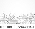 Abstract background with technology circuit board texture. Electronic motherboard illustration. Communication and engineering concept. Vector illustration 139084403