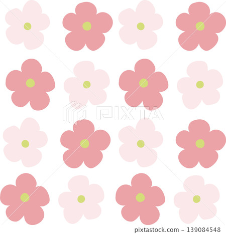 北歐風格的花卉圖案，春花 139084548