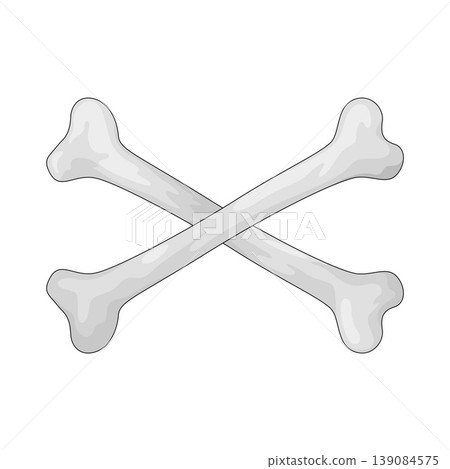 Illustration of crossbones 139084575
