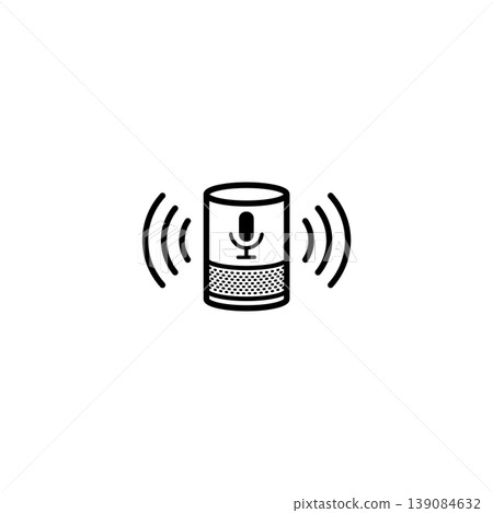 Smart Voice Assistant Speaker Icon Smart Voice Assistant Speaker Icon 139084632