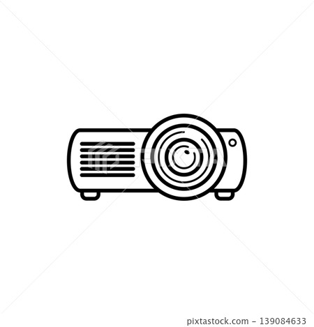 Home Cinema Projector Line Icon 139084633
