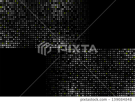 Grey and green square halftone dots abstract futuristic background 139084848