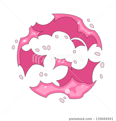 Illustration of bubble burst Illustration of bubble burst 139084941