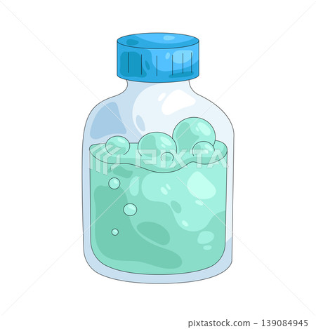 Illustration of bubble bottle Illustration of bubble bottle 139084945