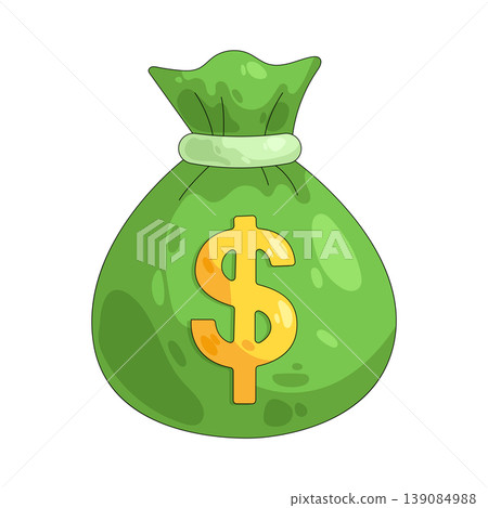Illustration of money bag Illustration of money bag 139084988