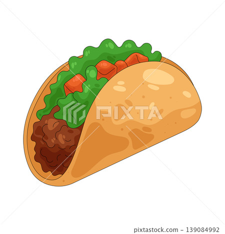 Illustration of taco Illustration of taco 139084992