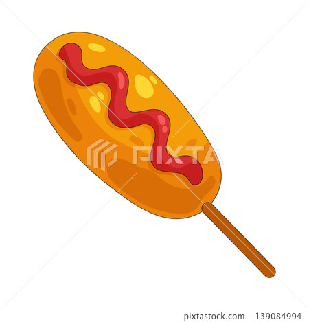 Illustration of corn dog Illustration of corn dog 139084994
