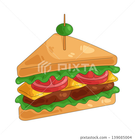 Illustration of sandwich 139085004