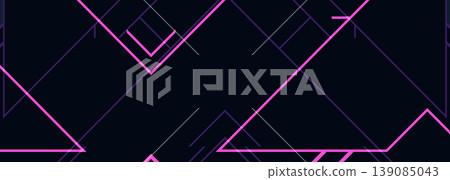Neon geometric lines on dark backdrop abstract background with glowing magenta angles, layered grids, subtle illumination, electric violet highlights, high contrast composition evoking sleek cyberpunk Neon geometric lines on dark backdrop abstract background with glowing magenta angles, layered grids, subtle illumination, electric violet highlights, high contrast composition evoking sleek cyberpunk 139085043
