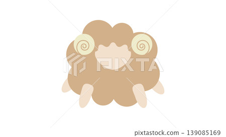 A simple and cute sheep character A simple and cute sheep character 139085169