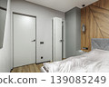 Compact Folding Bifold Door System in Modern Bedroom 139085249