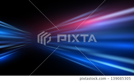 Abstract motion blur with neon blue and red light streaks on dark background for futuristic high speed technology and energy Abstract motion blur with neon blue and red light streaks on dark background for futuristic high speed technology and energy 139085305