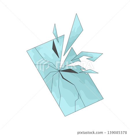 Illustration of Shattered Glass Illustration of Shattered Glass 139085378