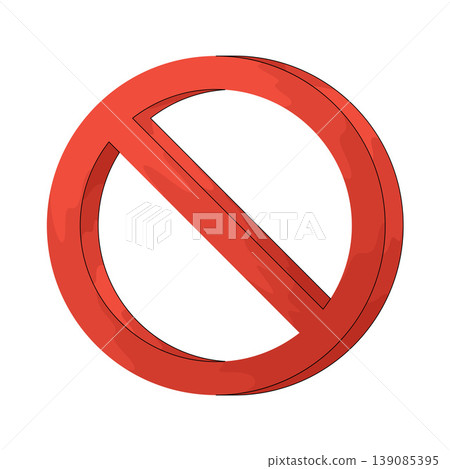 Illustration of Forbidden Sign Illustration of Forbidden Sign 139085395