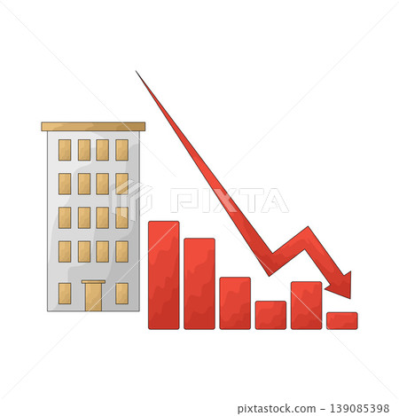 Illustration of Business Fail Illustration of Business Fail 139085398
