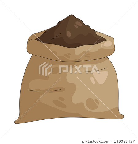 Illustration of fertilizer bag 139085457