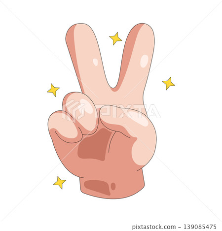 Illustration of peace hand 139085475