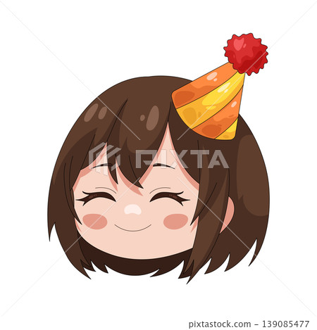 Illustration of smiling girl Illustration of smiling girl 139085477