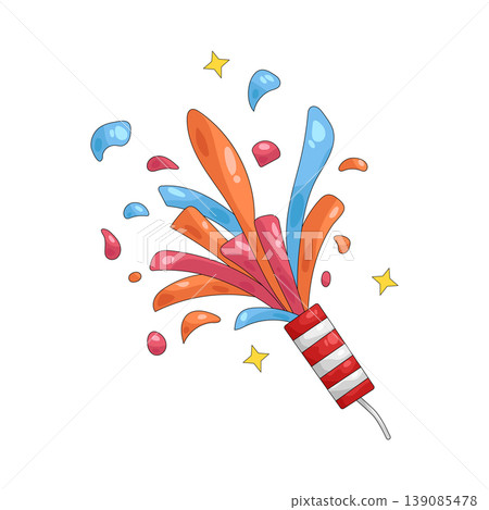 Illustration of party popper Illustration of party popper 139085478