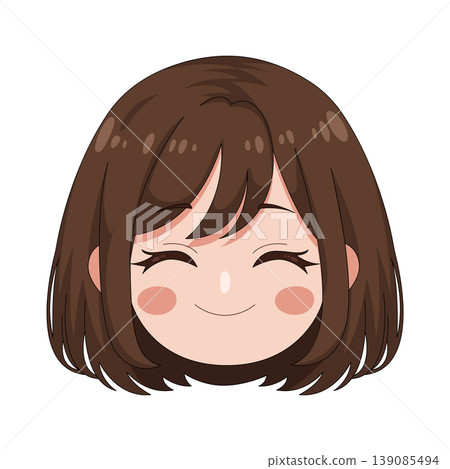 Illustration of smiling girl  139085494