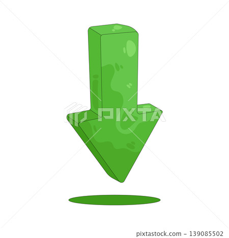 Illustration of down arrow  139085502