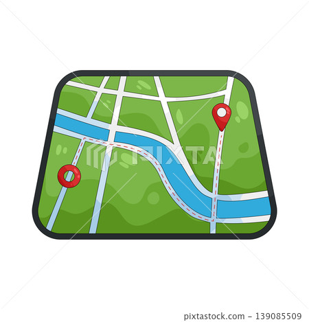 Illustration of map Illustration of map 139085509