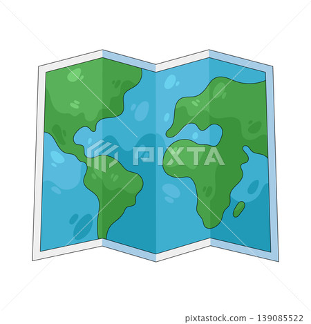 Illustration of map Illustration of map 139085522