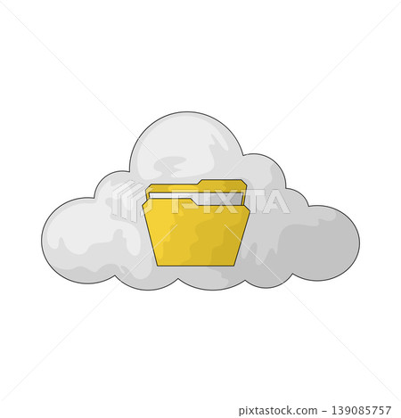 Illustration of Cloud Folder Illustration of Cloud Folder 139085757