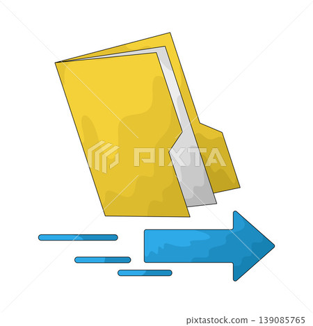Illustration of Move Folder Illustration of Move Folder 139085765