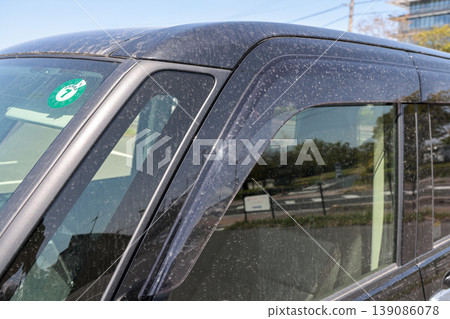 Cars soiled by yellow dust 139086078