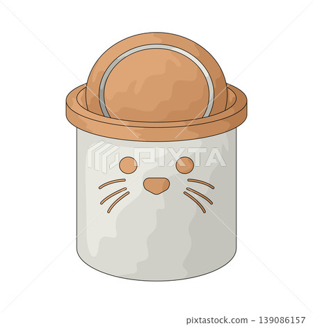 Illustration of Trash Can Illustration of Trash Can 139086157