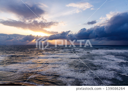 The landscape of the Sea of Japan changes moment by moment as the low-pressure system passes through, creating a truly impressive scene. The landscape of the Sea of Japan changes moment by moment as the low-pressure system passes through, creating a truly impressive scene. 139086264