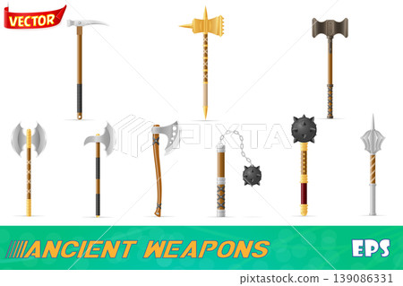 ancient battle weapons stock vector illustration ancient battle weapons stock vector illustration 139086331